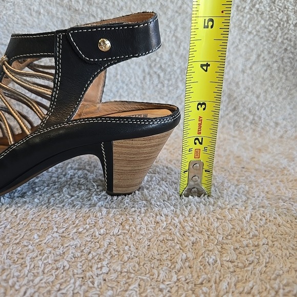 Pikolinos Sandals Heels Womens EU 40 Java Black Brown Leather Gladiator Casual - Picture 16 of 16